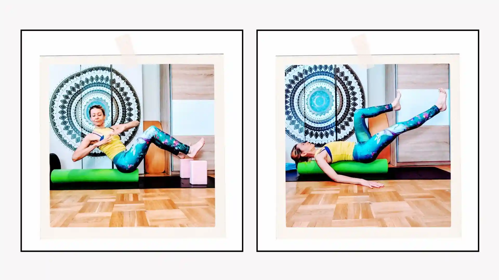 pilates z rolką foamroller