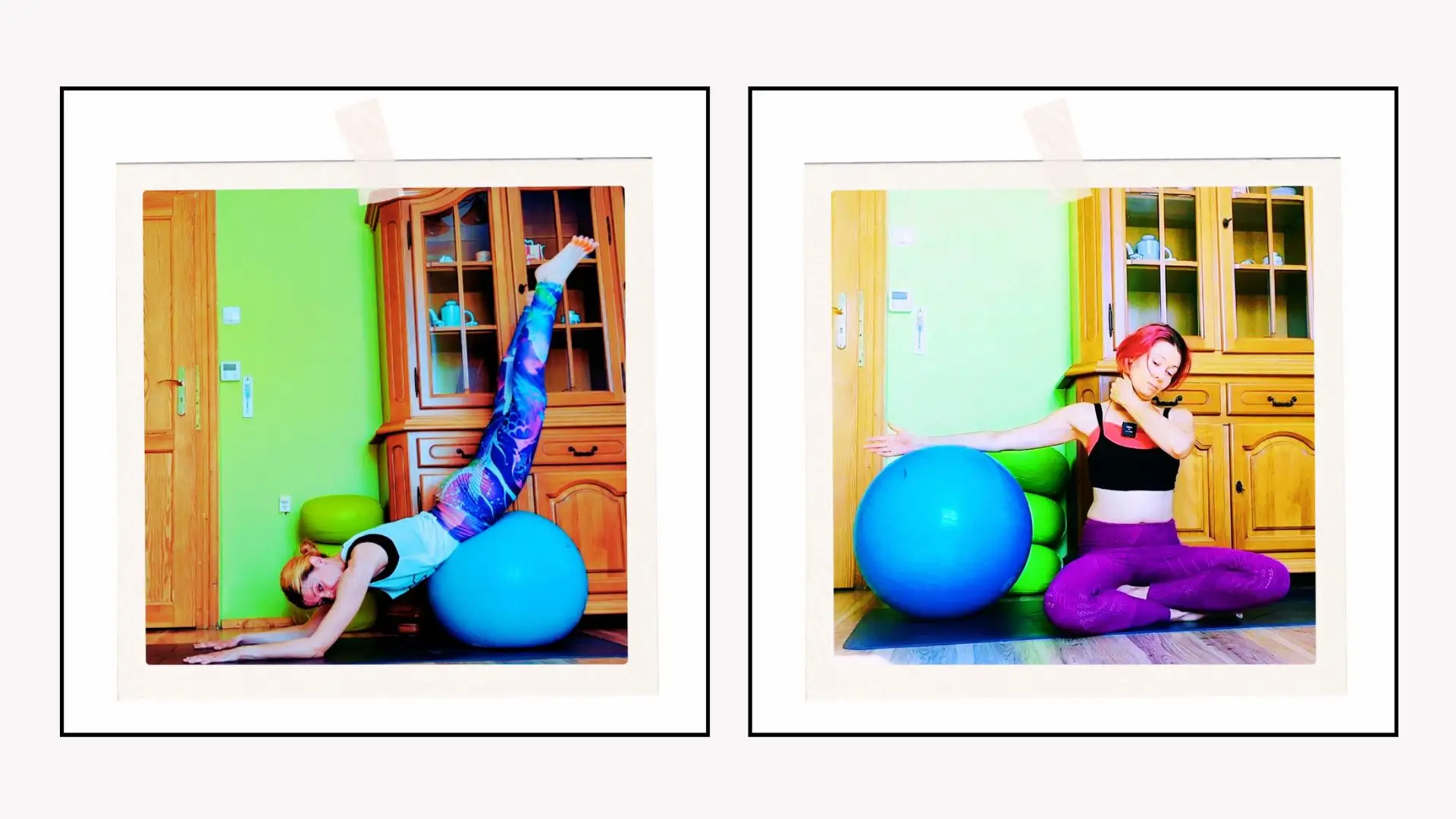 Swissball trening z dużą piłką